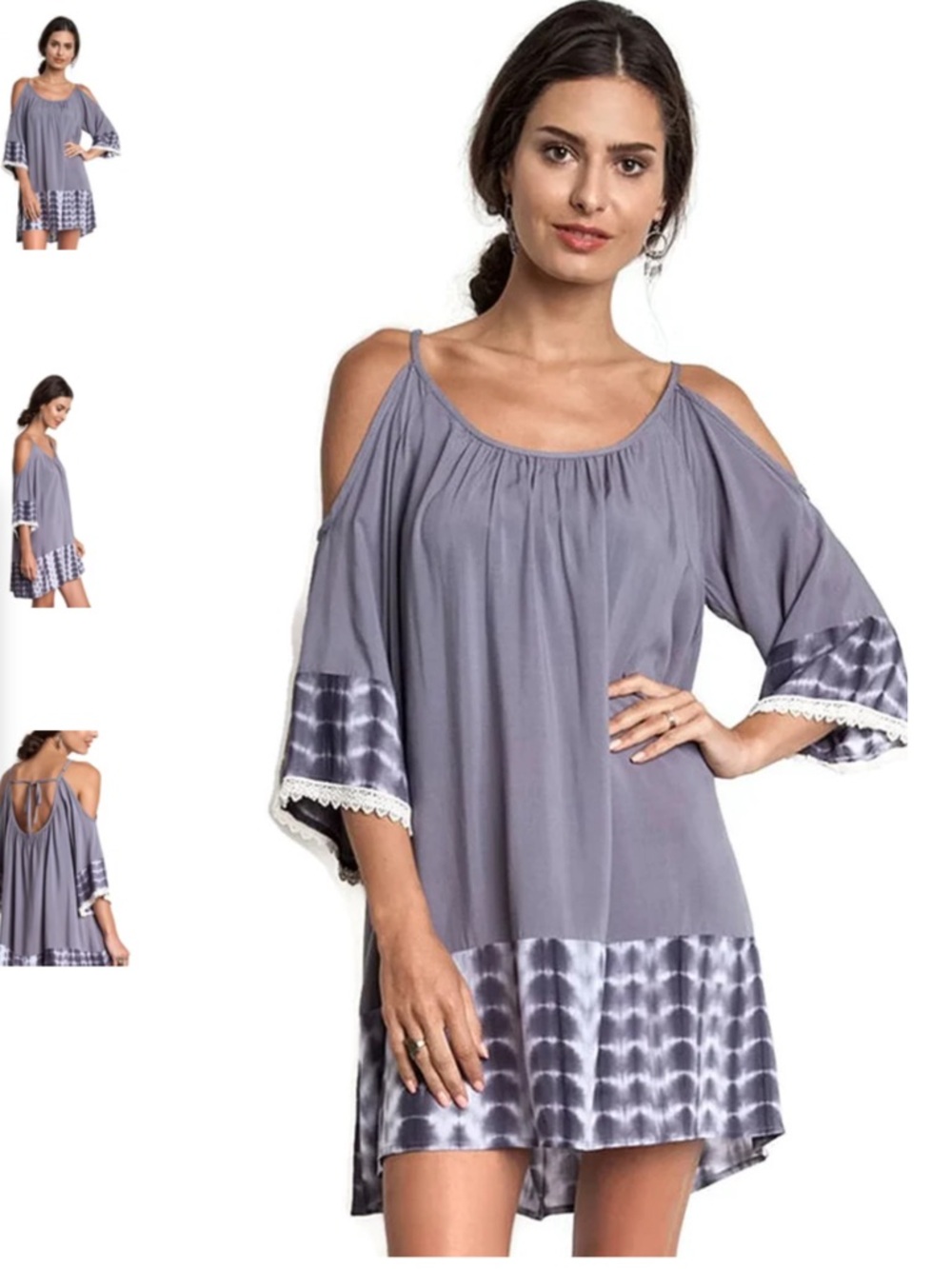Kori America Cold Shoulder Tunic Dress